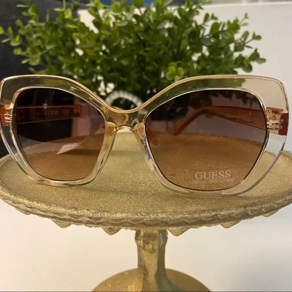 Guess | Accessories | Guess Oversized Sunglasses Clear With 